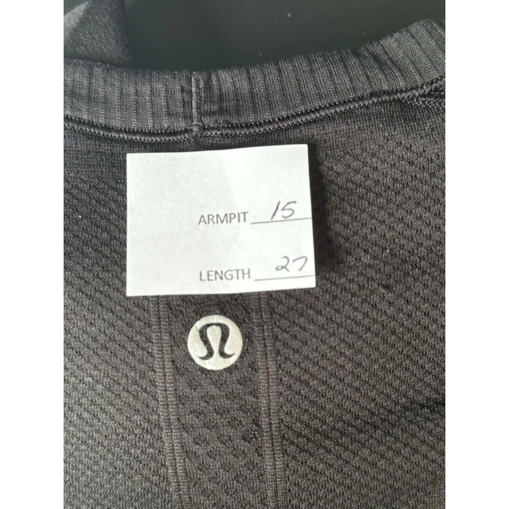 Lululemon Swiftly Tech Long Sleeve Crew Top Womens Size 6 Black Running Workout - Picture 2 of 8